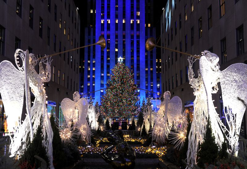 Rockefeller Center Christmas Tree in Midtown, Manhattan. Courtesy of Diane Bondareff.