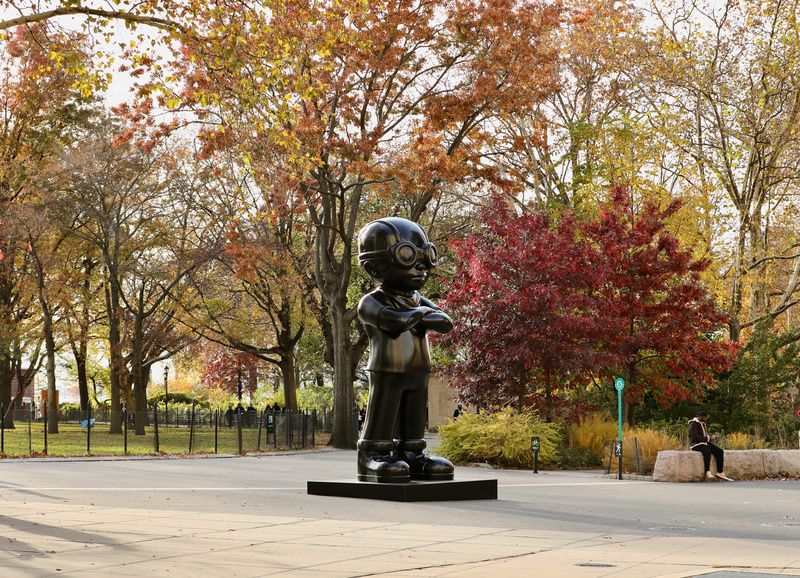 Flyboy statue in the Battery