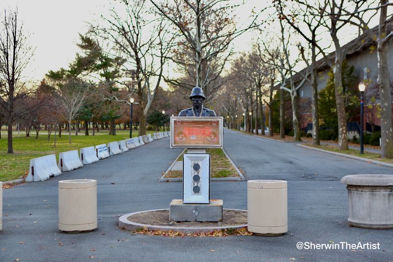 A statue paying tribute to LL Cool J