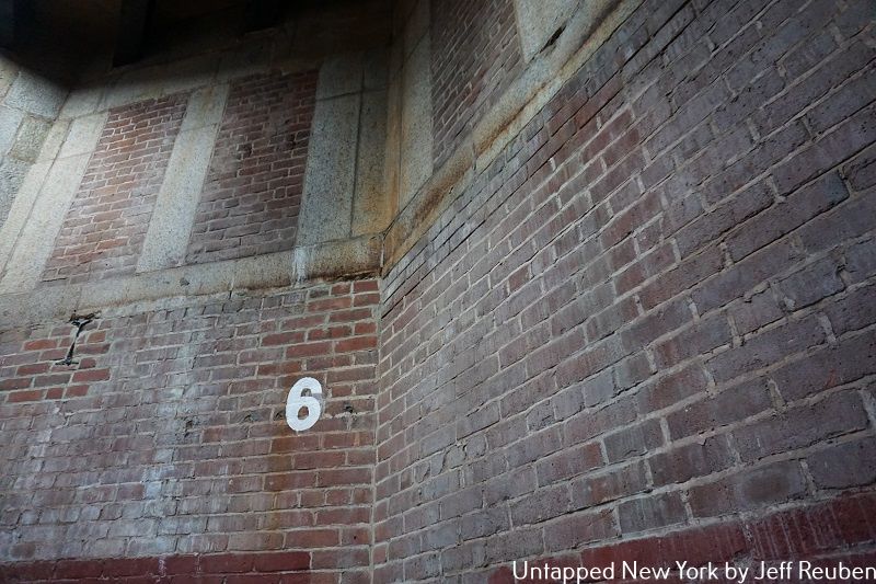 Brick walls inside the tower