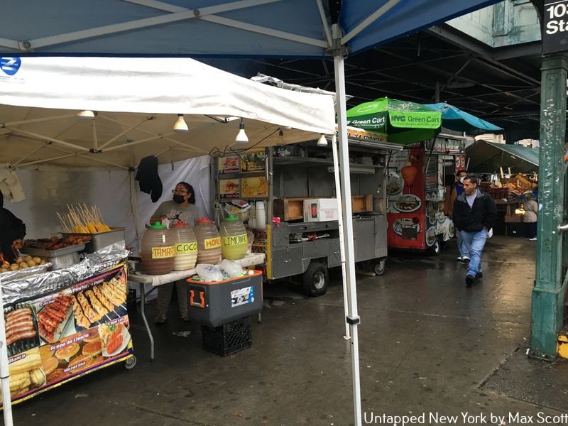 Street vendor at Corona Plaza in Queens NYC