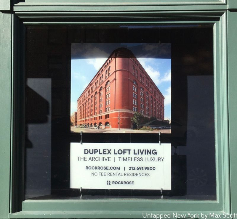 Loft rental advertisement at the Federal Archive Building