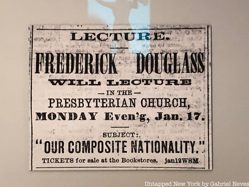 Old advertisement for Frederick Douglass speech