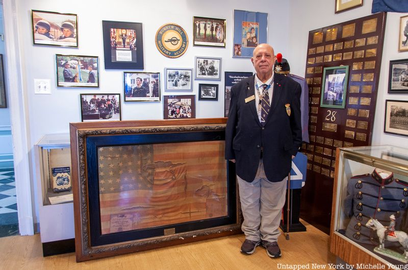 Tom Goldblum standing inside Valley Forge Military Academy museum