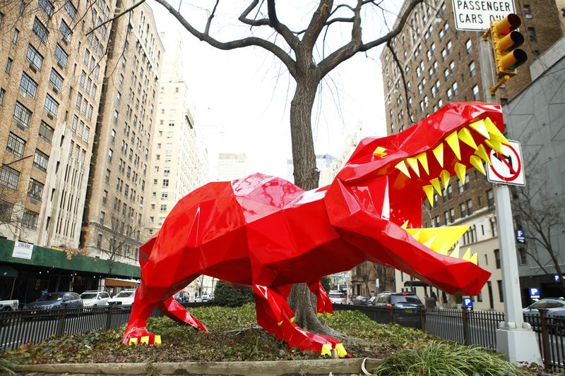 Rexor the tyrannosaurus rex sculpture