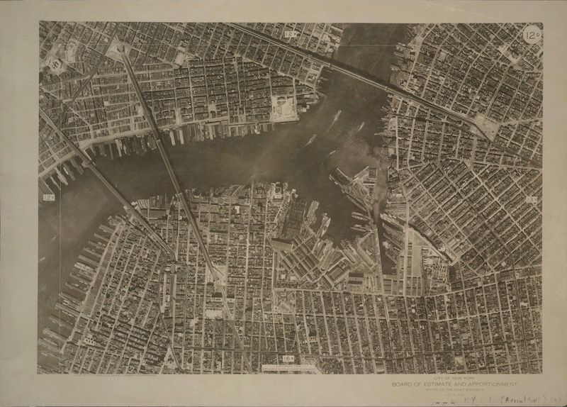 1924 aerial photo via NYPL's Digital Collections