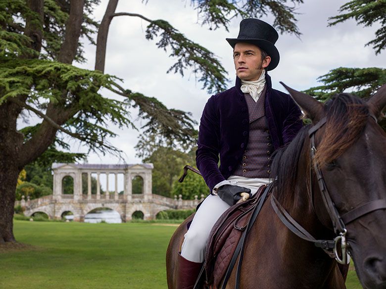 Bridgerton filming at Wilton House's Palladian Bridge