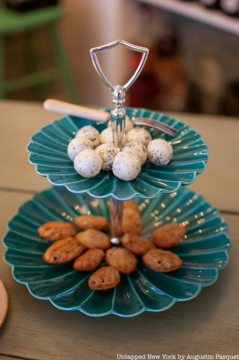 savory madelines and goat cheese bon bons