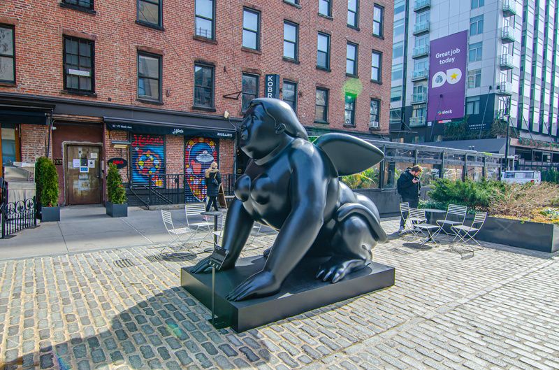 Sphinx sculpture by Fernando Botero. Courtesy of David Benrimon Fine Art.