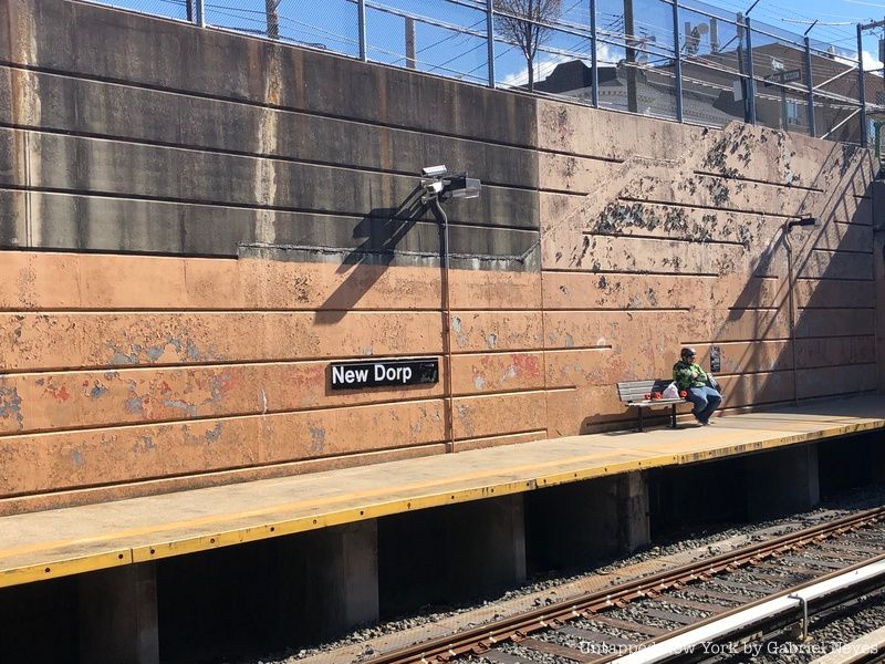 new dorp station along staten island railway