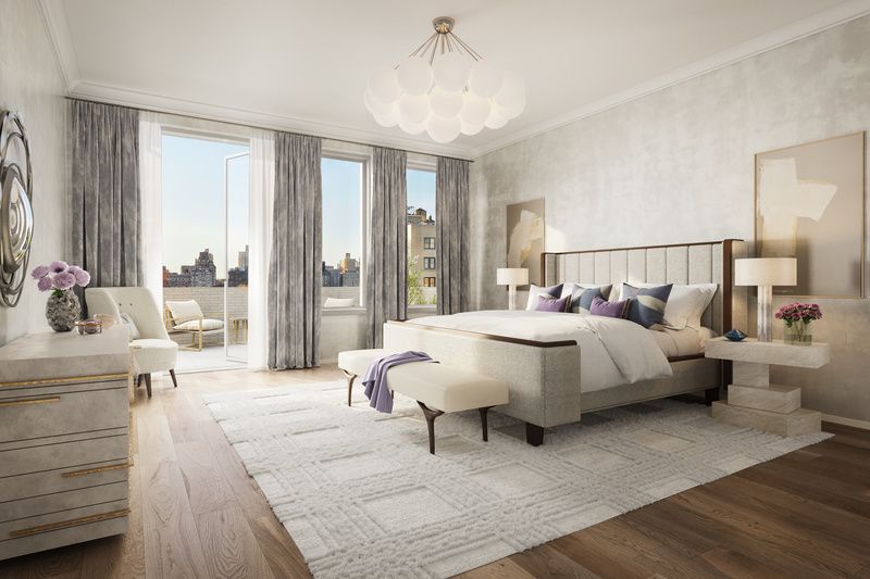 Master bedroom in the Penthouse