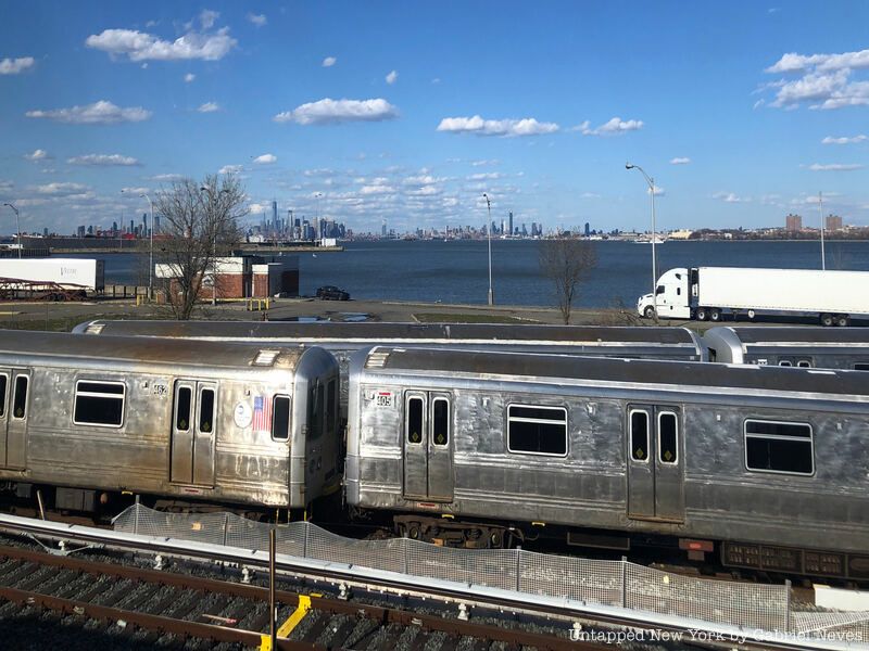 view of new york harbor from staten island railway 