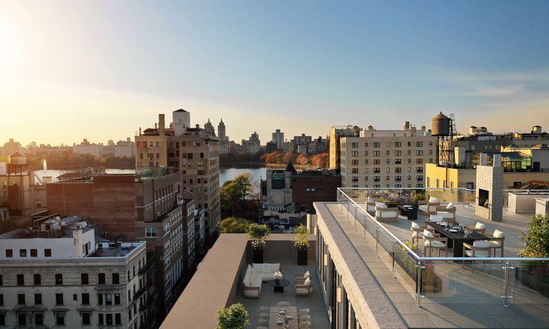 Terrace view from The Wales Penthouse.