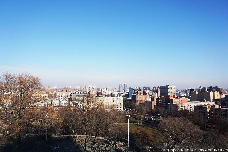 View overlooking Marcus Garvey Park in Central Harlem.