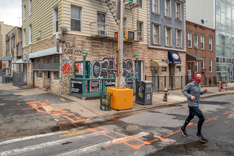 jogger in Williamsburg