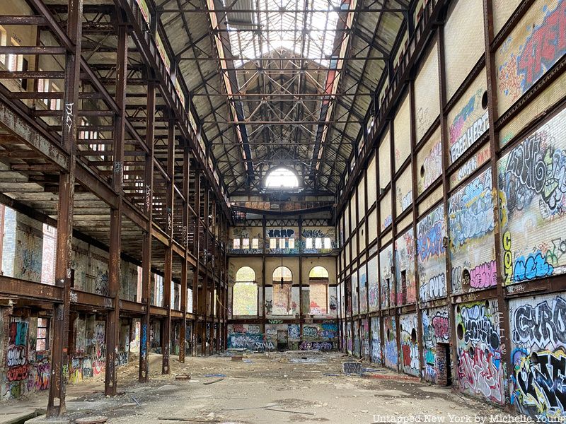 Turbine room with glass ceiling at Glenwood Power Plant