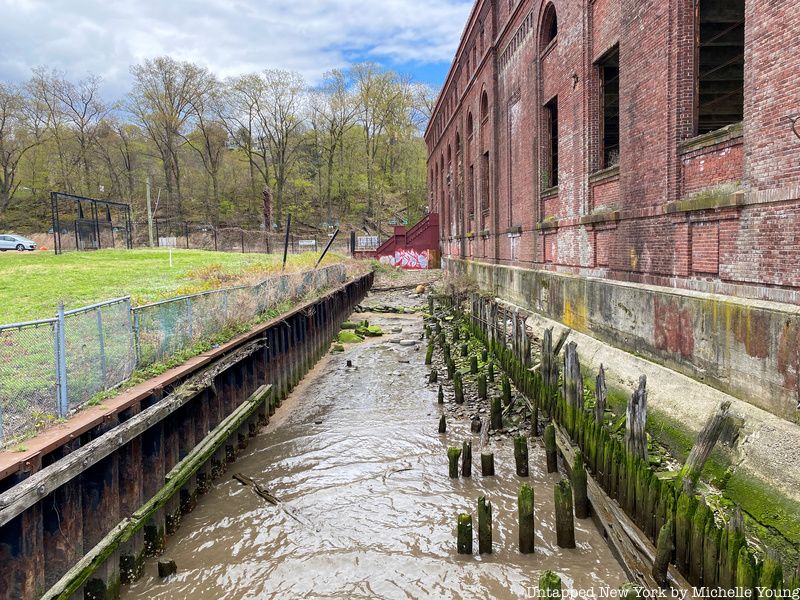 canal-like waterway next to glenwood power plant