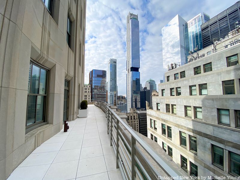 Terrace on apartment of One Wall Street