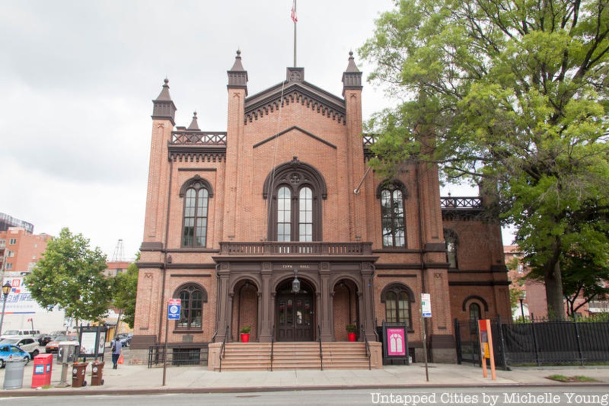 exterior view of Flushing Town Hall.