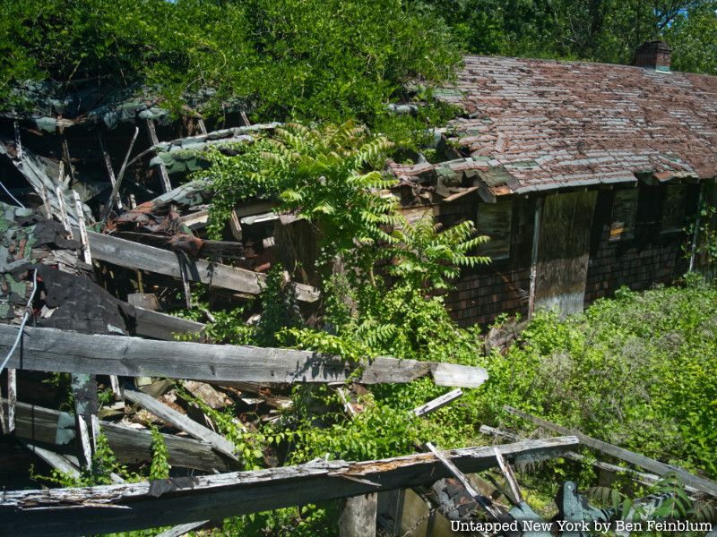 Aerial view of Ward Acres Barn in New Rochelle, New York.