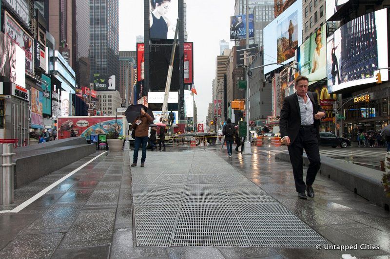 Sound installation in Times Square