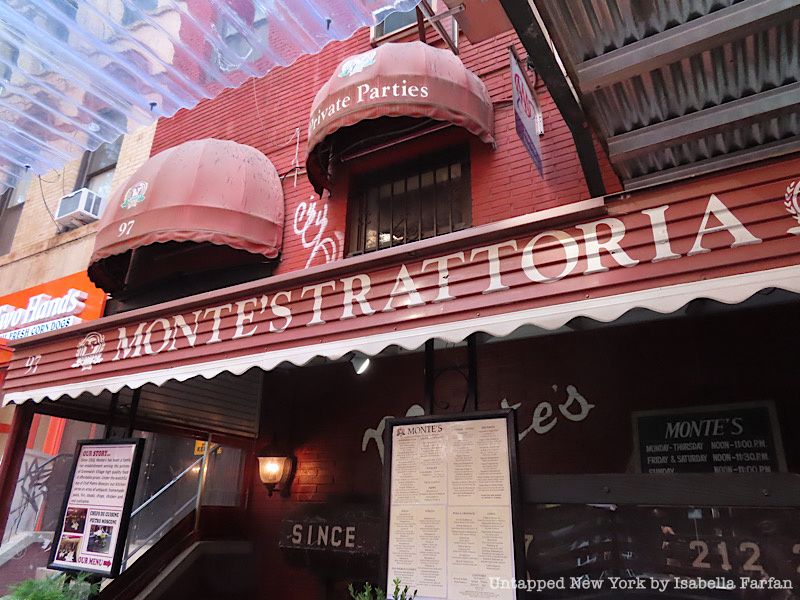 Monte’s Trattoria in Greenwich Village