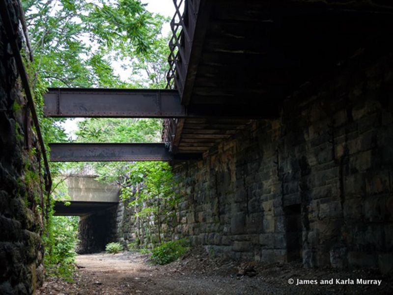 The abandoned Port Morris train tracks.