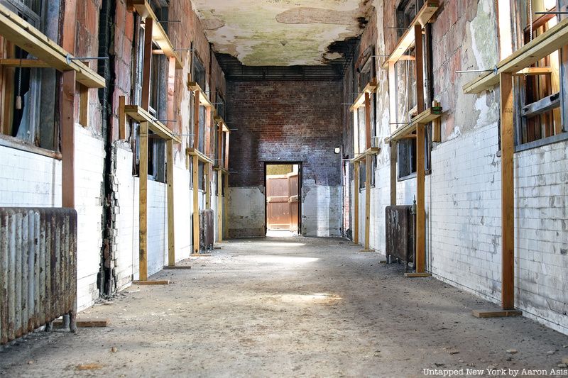 Abandoned Baggage and Dormitory Building on Ellis Island