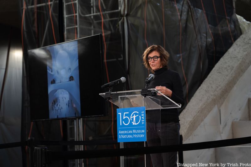 Jeanne Gang give remarks at the Gilder Center at AMNH.