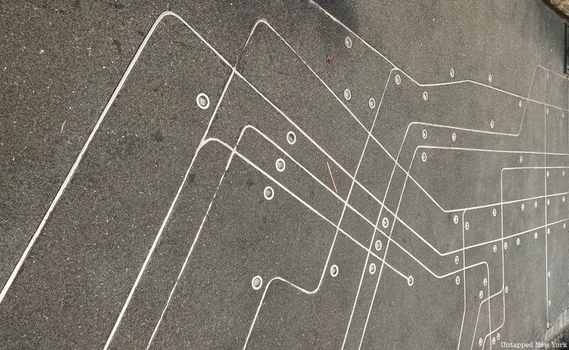 Hidden public art: Francoise Schein’s Subway Map Floating on a New York Sidewalk (1985)