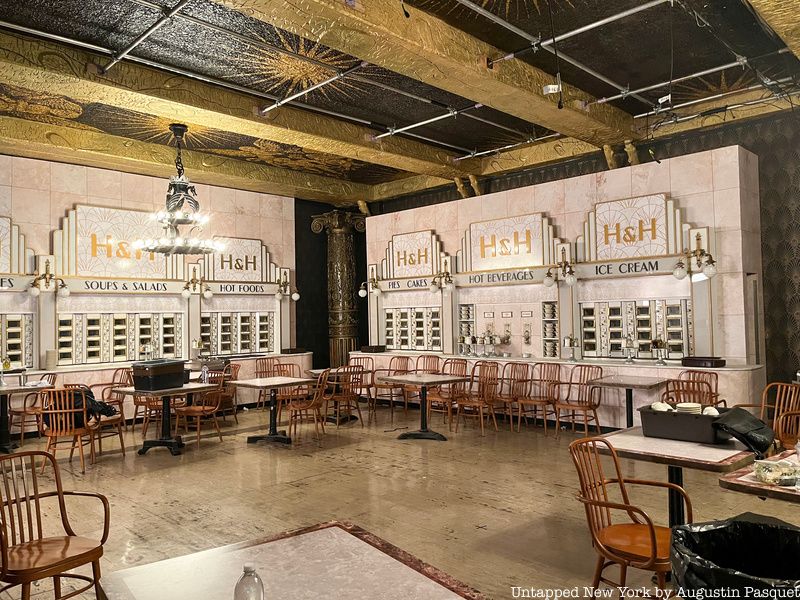 Marvelous Mrs. Maisel Horn & Hardart set, recreation of former automats