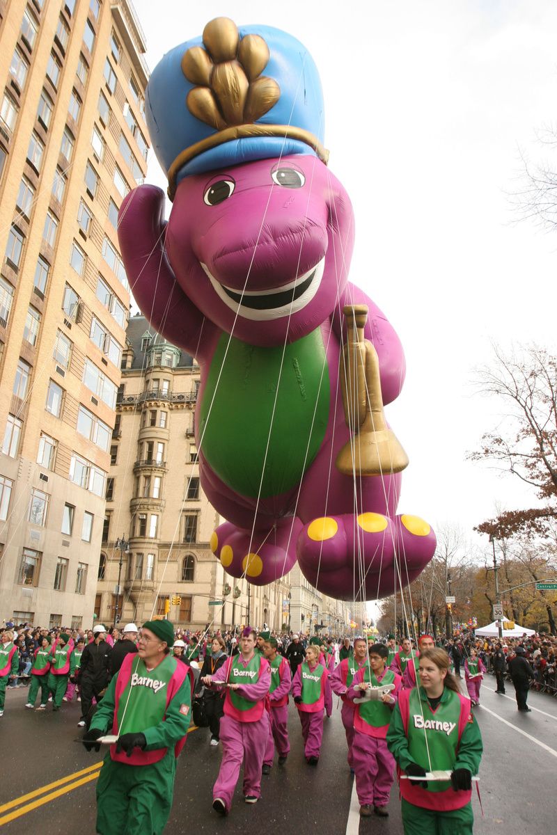 Barney Balloon at the Macy's thanksgiving Day Parade