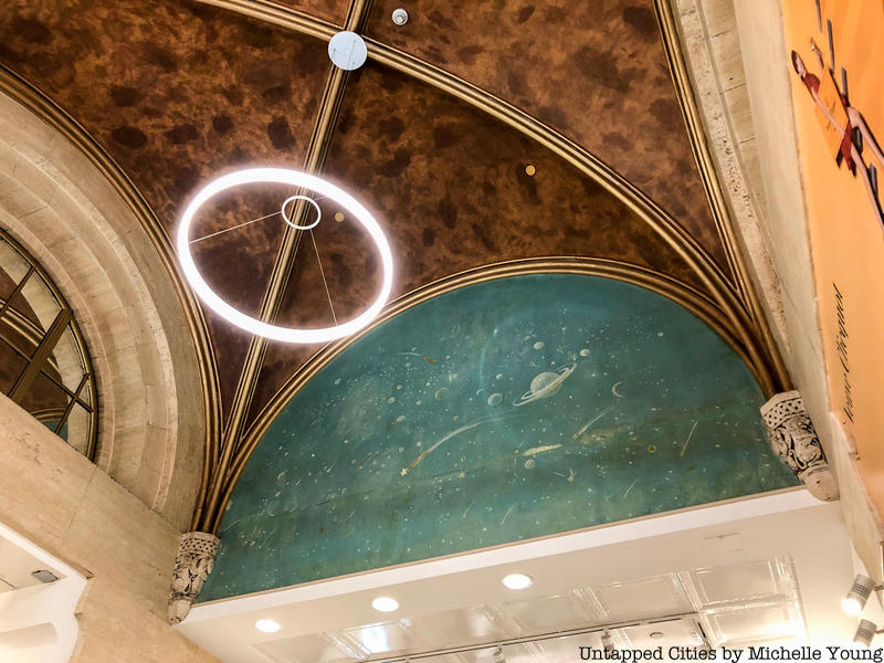 A celestial mural painted by the designer of the first balloons to appear at Macy's Thanksgiving Day Parade 