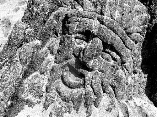 Stone carving at Brighton Beach