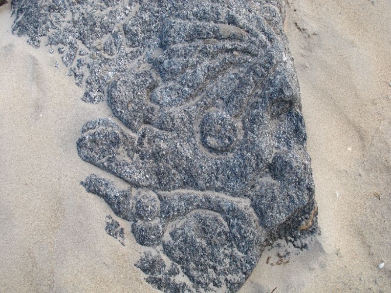 Stone carving at Brighton Beach