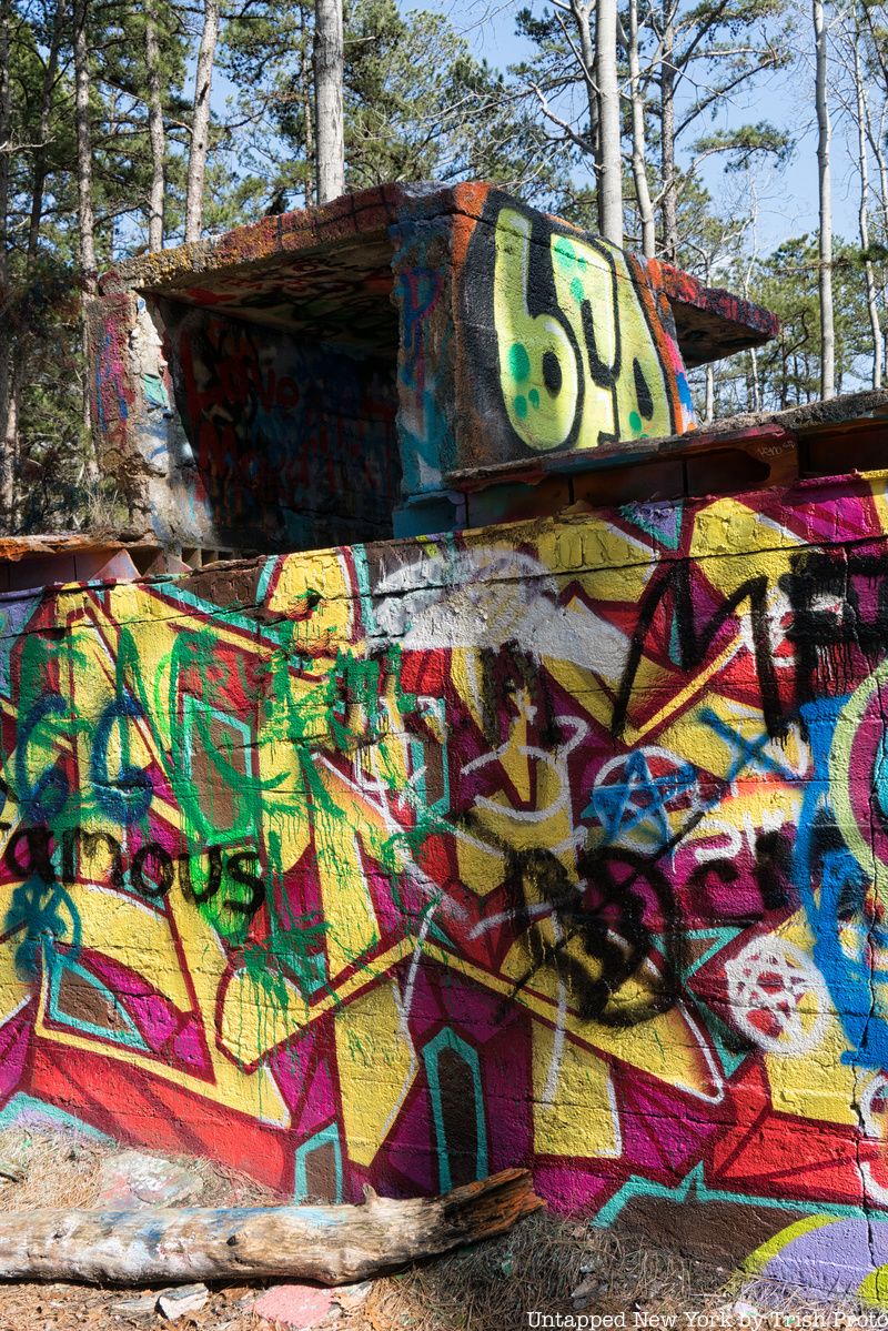 Graffiti covered ruins