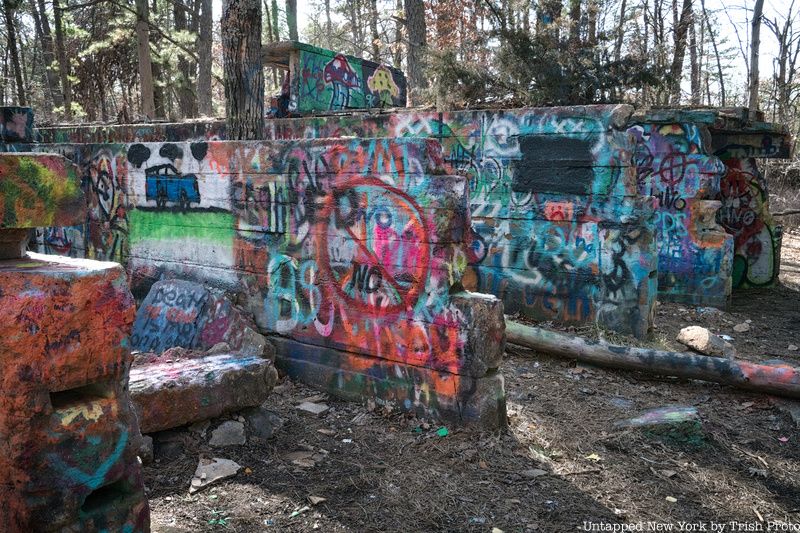 Graffiti covered ruins