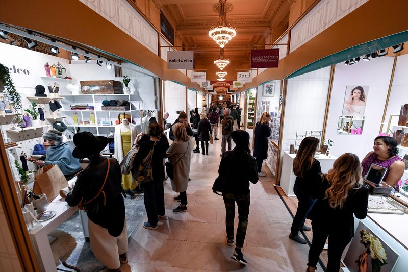 Grand Central Terminal NYC holiday market,  one of the biggest of NYC holiday markets