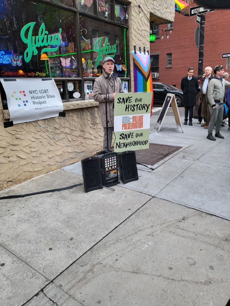 Andrew Berman, Executive Director of Village Preservation at Julius' Bar