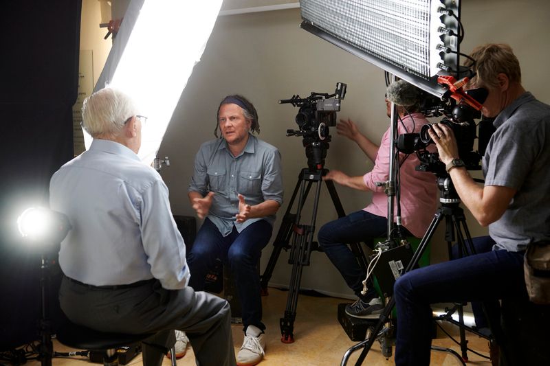 Martin Schoeller interviews a Holocaust survivor