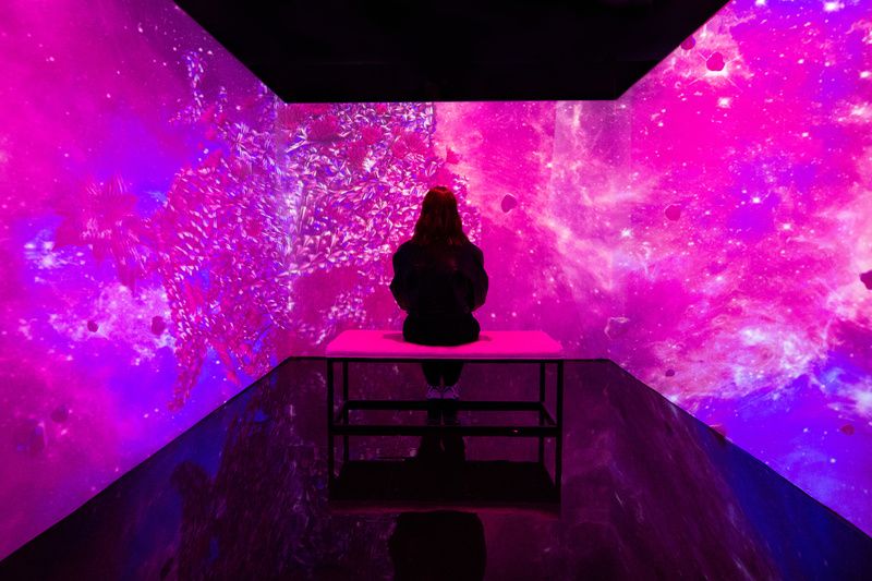 Artechouse NYC Magentaverse installation