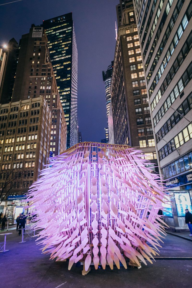 Living Lantern art installation in the Garment District