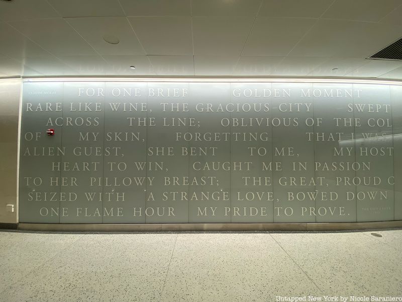 Quotes on the wall at Grand Central Madison