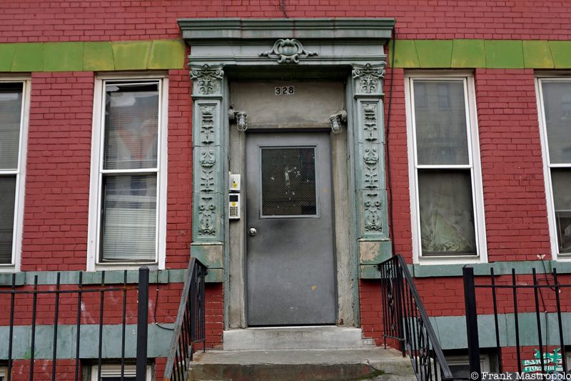 Front door at the Honeymooners House, Jackie Gleason's Brooklyn home at 328 Chauncey