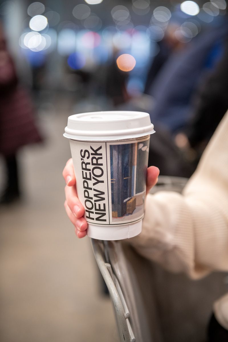 Edward Hopper cups for free coffee in NYC