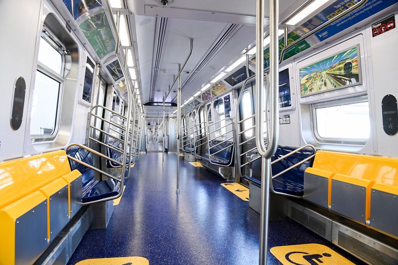 Inside the R211 subway cars