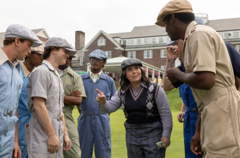 Maisel scene on a golf course