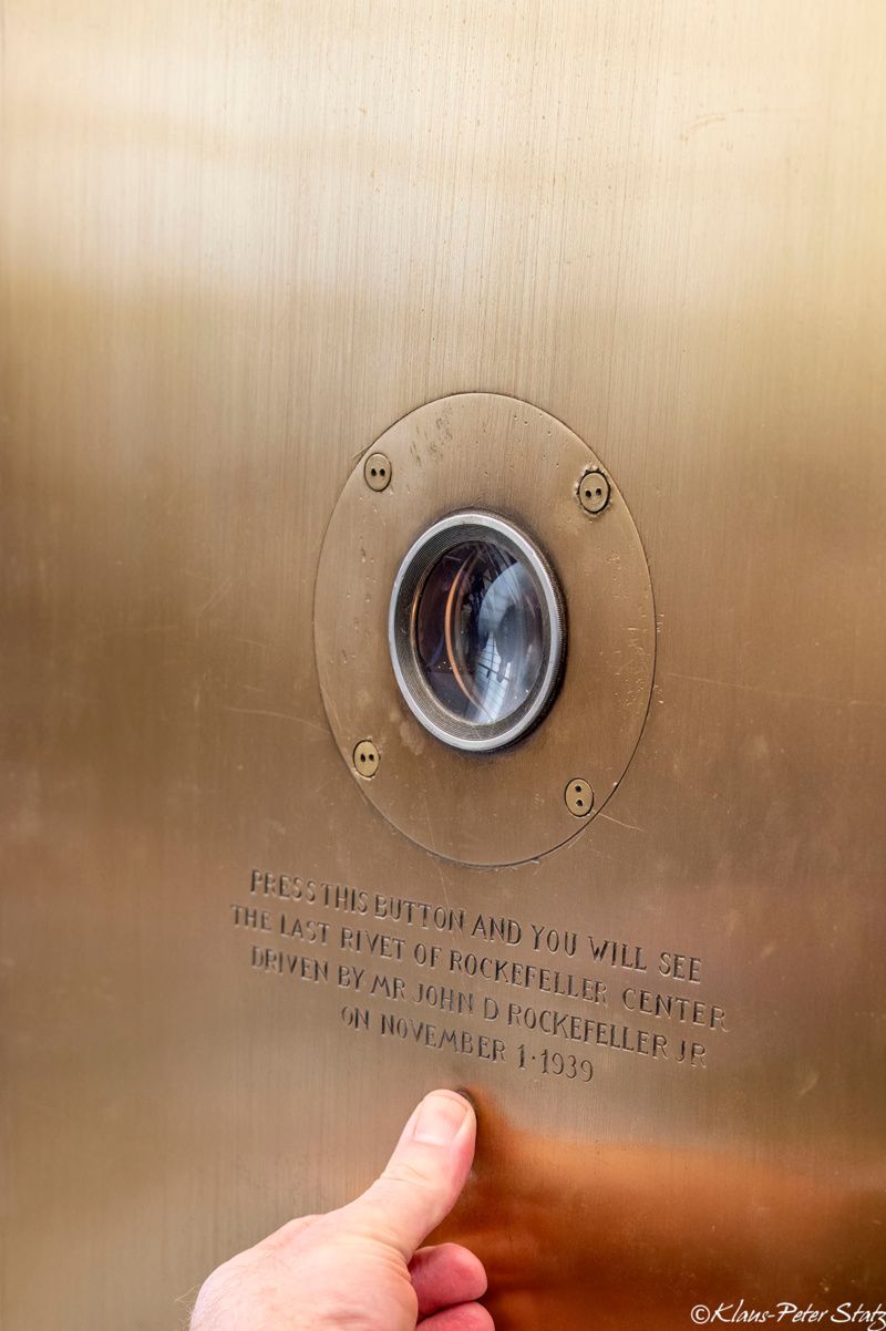 Rockefeller Center rivet peephole