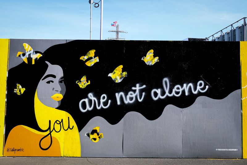 You Are Not Alone public art Murals