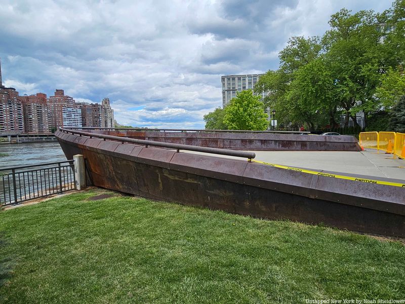 Boat Prow art installation at Octagon Park